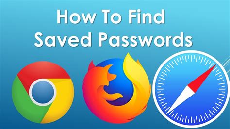 find saved passwords youtube