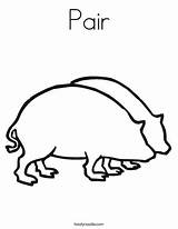 Coloring Pair Designlooter Pigs Two sketch template