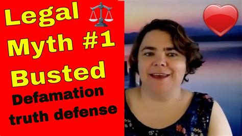 defamation law and defence of truth myth busted youtube