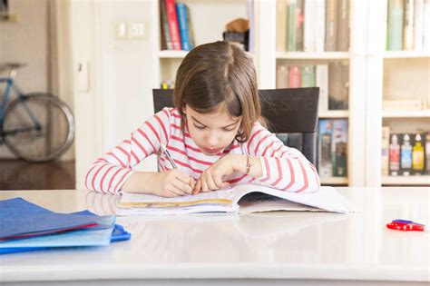 girl  homework stock photo