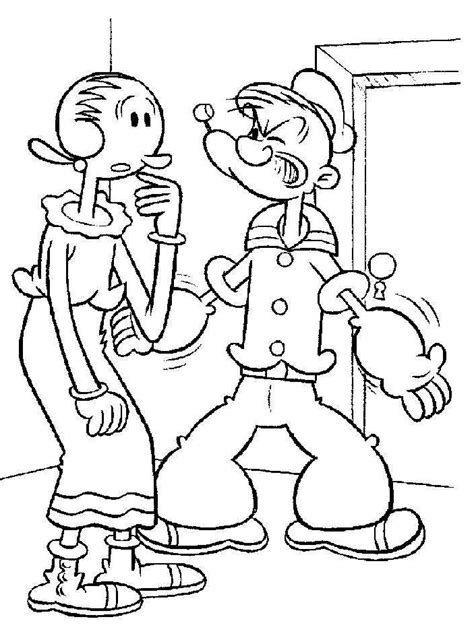 coloring pages popeye images  pinterest coloring books