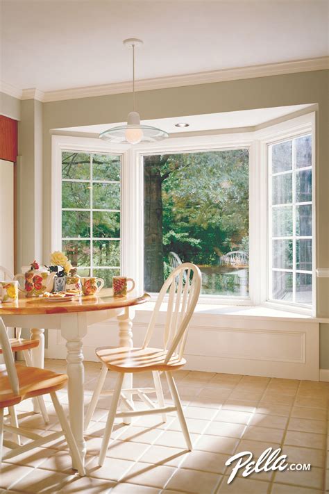 pella energy star certified proline  series bay windows enhance  home   view