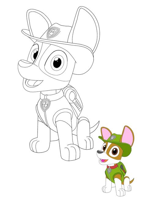 paw patrol tracker coloring pages   printable coloring sheets