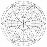 Mandala Compass sketch template