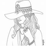 Coloring Pages Lady Animal Adult Hat Cute Farm Woman Instagram Therapy Color Girls Fashion People Printable Choose Board Colouring Femmes sketch template