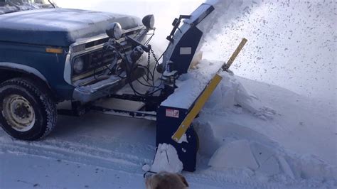 truck mounted snow blower  action youtube