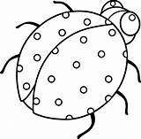 Ladybug Outline Clipart Ladybird Line Lady Coloring Clip Beetle Bird Cliparts Spotty Drawings Template Library Cute Book Attribution Forget Link sketch template