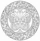 Mandala Coloring Pages Complex Printable Relaxing Pdf Complicated Abstract Adult Color Butterfly Animals Print Getcolorings Getdrawings Mandal Colorings Simple sketch template