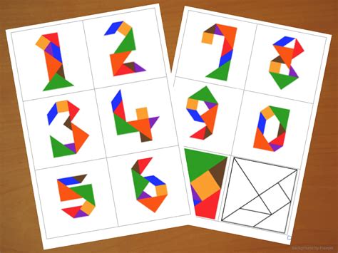 tangram puzzles printable  printable templates
