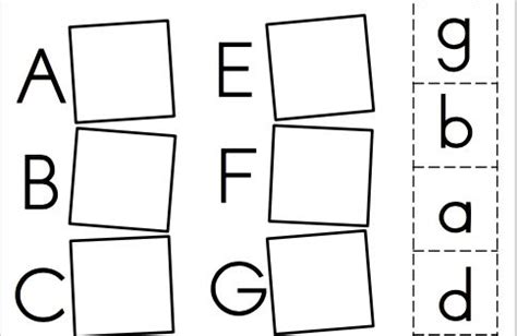 alphabet match worksheet cut  paste freebie kindergarten