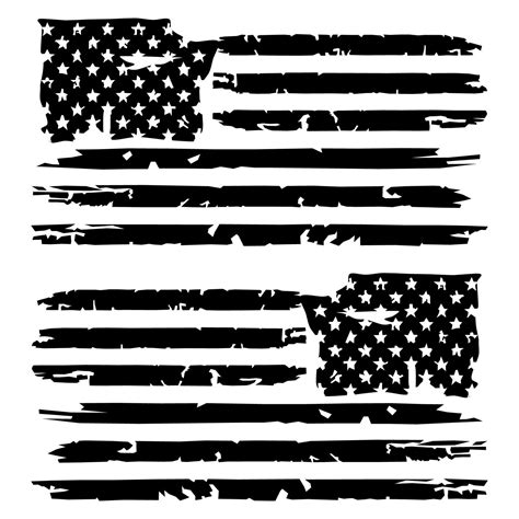 set   black distressed tattered usa american flag decal stickers  jeep suv ebay