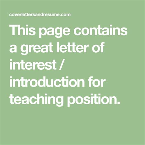 page   great letter  interest introduction