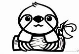Sloth Coloring Pages Cartoon Drawing Cute Printable Face Easy Clipart Baby Kids Simple Print Cuties Animal Adults Clipartmag Template Drawings sketch template