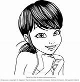 Marinette Miraculous Coloring Pages Template Sketch sketch template