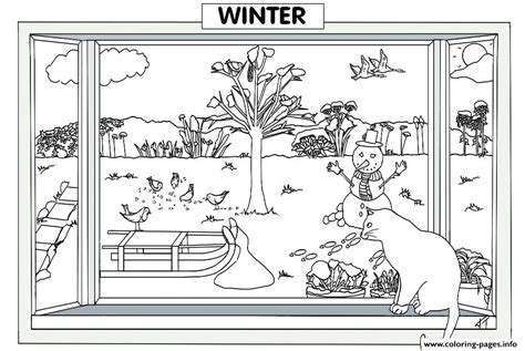 preschool winter  coloring page printable