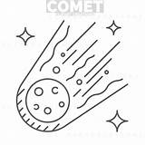Cometa Comet Stella Meteorite Meteoroid Stampare sketch template
