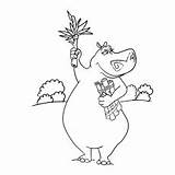 Hippo Coloring Pages Cute Printable Toddlers Pygmy sketch template