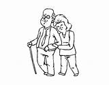 Grandparents Happy Coloring Coloringcrew Pages sketch template