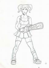 Lollipop Chainsaw Template sketch template