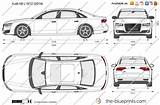 Audi A8 W12 Blueprints sketch template