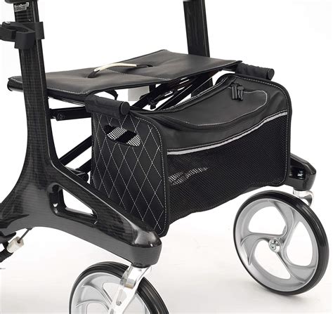 drive nitro elite carbon fibre rollator  backrest seat  bag bigamart