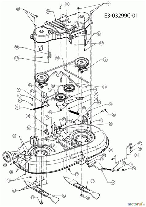 bolens mower deck parts diagram