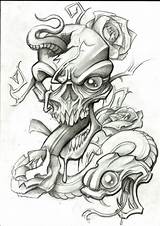 Skulls Sleeve Serpiente Snakes Calaveras Tatuajes Badass Monkey Draw Thanx Willemxsm Calavera Tattooimages Muscular Guapos sketch template