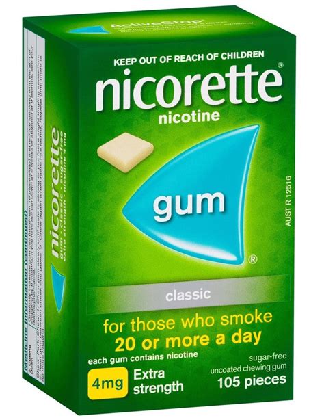 nicorette gum mg classic  quit smoking direct