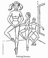 Pirouettes Perfecting Ballerina Arabesque sketch template