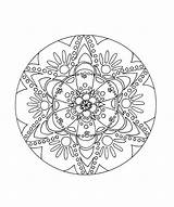 Mandala Coloring Pages Complex Printable Getcolorings sketch template