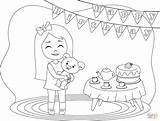 Coloring Birthday Girl Pages sketch template