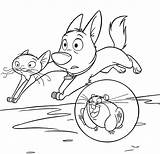 Coloring Pages Bolt Movie Characters Disney Colouring Cat Jumping Printable Kids sketch template