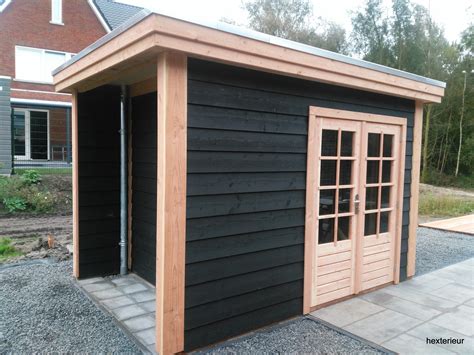 maatwerk tuinhuis  douglas hout door hexterieur firewood storage garage doors patio outdoor