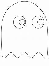 Pacman Pac Ghost Man Coloring Pages Drawing Template Print Templates Kids Outline Printable 80s Clipart Party Ghosts Stencil Cake Game sketch template