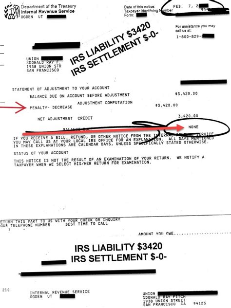 actual irs penalty abatement letter  union  abated don fitch