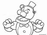 Freddy Fazbear Print Coloring Getcolorings Night Color Draw sketch template