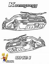 Koenigsegg Yescoloring Striking One1 Coloriage Agera sketch template