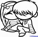 Cute Coloring Drawings Draw Easy Drawing People Pages Boyfriend Step Kids Cartoon Simple Things Emo Clipart Couple Collection Sketches Getdrawings sketch template