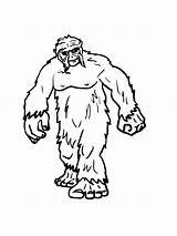 Bigfoot Coloring sketch template