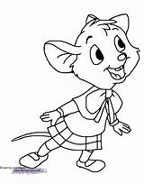 Detective Mouse Coloring Pages Great Disney Olivia Sheets Mice Computer Disneyclips Funstuff sketch template