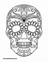 Coloring Skull Pages Cool sketch template