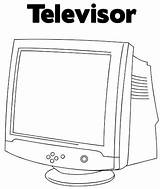 Colorear Televisores Televisor Televisiones Antiguos Imagui Partes Puntos Q85 sketch template
