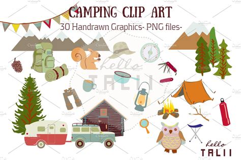 Camping Clip Art ~ Illustrations ~ Creative Market