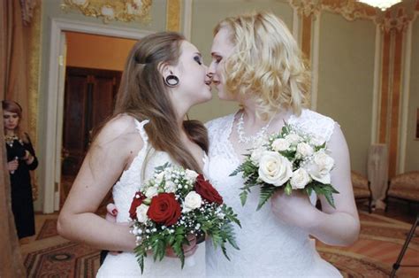 Brides Marry In Russia S “first Lgbt Wedding” Thanks To