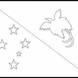 Papua Flag Guinea sketch template