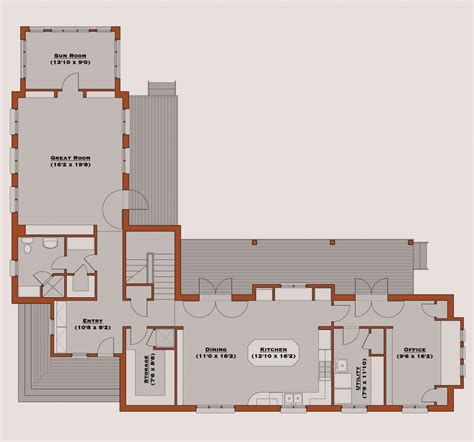 shaped house plan image