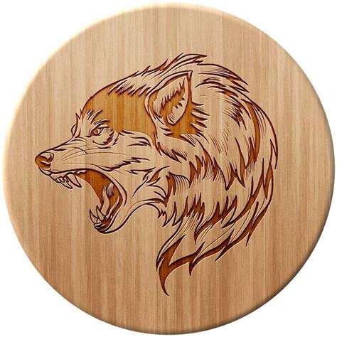 wolf laser engraving  dxf file format   vector