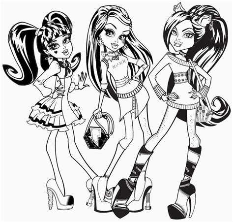 printable coloring pages  girls monster high art coloring