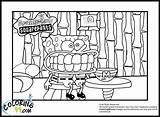 Spongebob Coloring Pages House Pineapple Funny Kids Print Sheets Template Neighborhood Things Sheet Bob sketch template