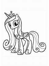 Coloring Princess Pages Cadence Pony Little Cadance sketch template